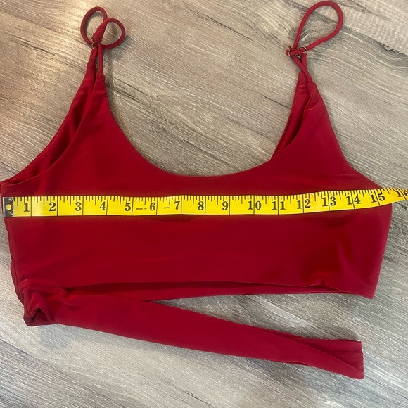 Red,Wine 2 piece dress, long pencil skirt with crop cut out top,Large, New - Picture 10 of 11